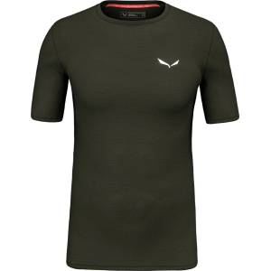 Salewa Мъжко мериносово термобельо Salewa Cristallo Warm AMR Tee Merino base layer - Dark Olive - размер 54 (015-1345-0815)