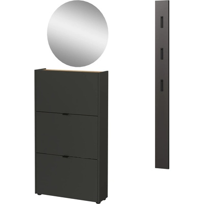 Germania Антрацитен комплект за коридор 101x200x22 cm Ameca - Germania (9056-549)