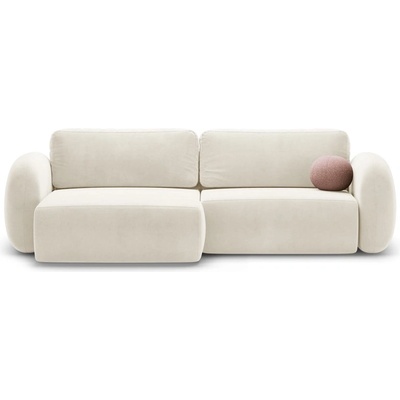 Cosmopolitan Design Кремав кадифен сгъваем/с място за съхранение ъглов диван Tonale - Cosmopolitan Design (COS_CORF_121_F1_TONALE1)