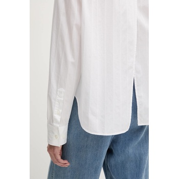 Samsøe Samsøe Памучна риза Samsoe Samsoe SAATRANI дамска в бяло със стандартна кройка с класическа яка F25200082 (F25200082)