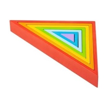 Bigjigs Toys - Дървена играчка за сортиране - Триъгълници (BB300)