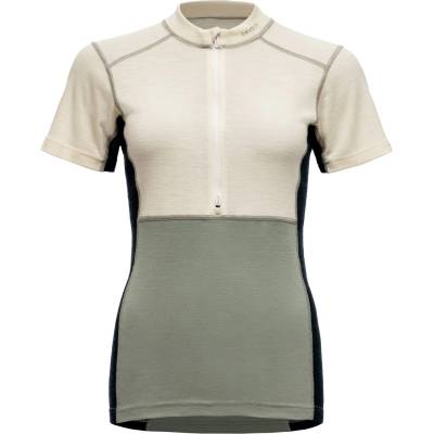 Devold Дамско мериносово термобельо Devold Women's Lauparen Merino 190 Zip Tee Merino base layer - Raw White / Fog / Ink (115-2428-0114)