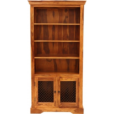 indickynabytek.cz Knihovna Jali 100x200x45 z indického masivu palisandr/sheesham