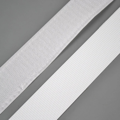 Takoy Nízkoprofilový suchý zips háčik + plyš biely 30mm