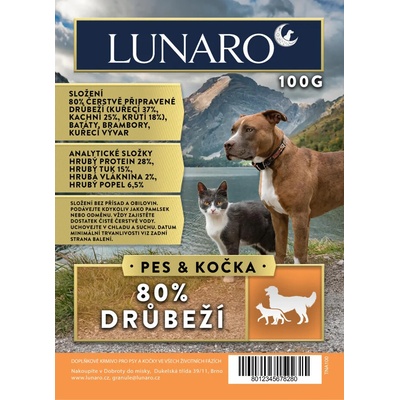 Lunaro SnoutSnacks drubež s batáty 100 g