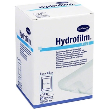 HARTMANN Hydrofilm Plus Прозрачна филм-превръзка с абсорбираща подложка 5cm x 7.2cm 50 бр