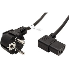 goobay Kabel síťový, CEE 7/7(M) - IEC320 C13, 90°, 5m, černý (93119) - 19.92.0050