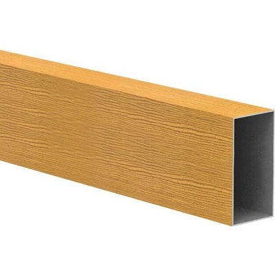 Hliníkový jekl 60x40 mm, tvar obdélník, dřevodekor se strukturou, dekor LUVIA (Světlý dub) (AL-60x40x1.2-LUV-DS-3)
