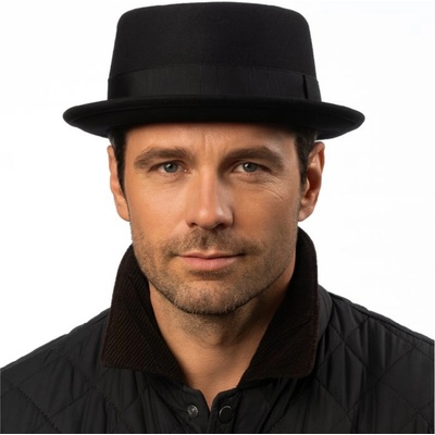 Fiebig Headwear since 1903 Plstěný klobouk porkpie černý – Hledejceny.cz