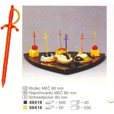 Plastimex napichovátka 50ks MEČ 8cm