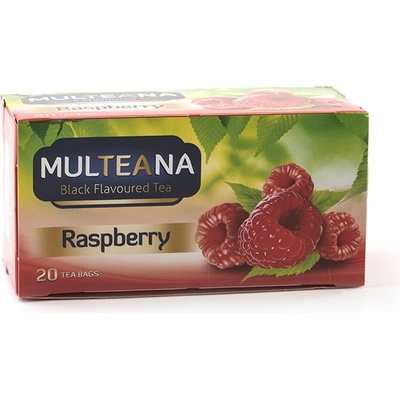 Multeana Čierny čaj malina 20 x 1,5 g