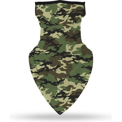 Hoodstyle Бандана маска с уши в зелен камуфлажен принт HoodStyle BandanaBNZ-i6 - Камуфлаж, размер