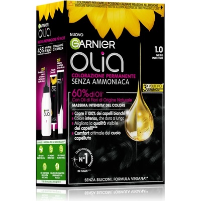 Garnier Olia перманентната боя за коса цвят 1.0 Nero Intenso