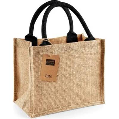 Westford Mill Jutová mini dárková taška WM412 Natural 26 x 22 x 14 cm