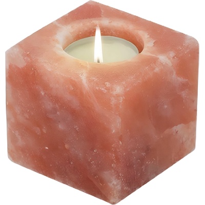 Свещник от хималайска сол Himalaya Salt Dreams - Куб (243757)