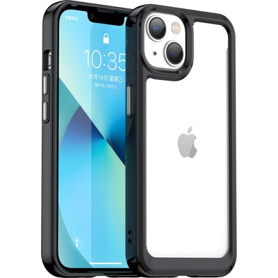 HQWear Кейс Outer Space за iPhone14 Plus, твърд, с гел рамка, черен (9145576267059)