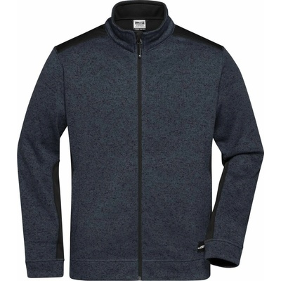 Daiber JN 862 pánská bunda z pleteného fleecu carbon melange/black