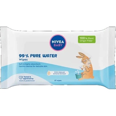 Nivea Detské čistiace obrúsky obsahujúce 99% vody 57 ks