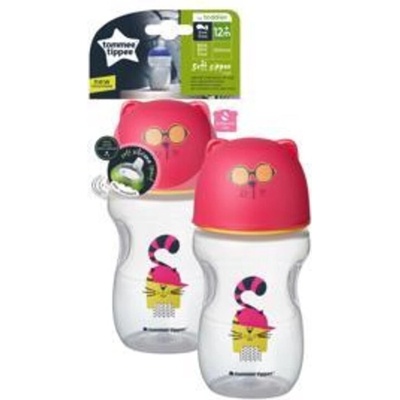 Tommee Tippee hrnek s pítkem Soft pink 300 ml