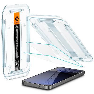 2 броя стъклени защитни покрития за дисплея на Samsung Galaxy S24 FE - Spigen Glas. tR EZ Fit Tempered Glass 2 Pack (прозрачен) (AGL08729)