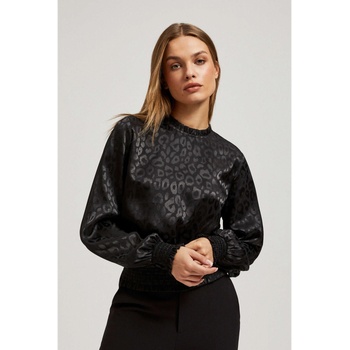 Moodo Черна блуза с накъсани ръкави Moodo Moodo | Cheren | ЖЕНИ | 46