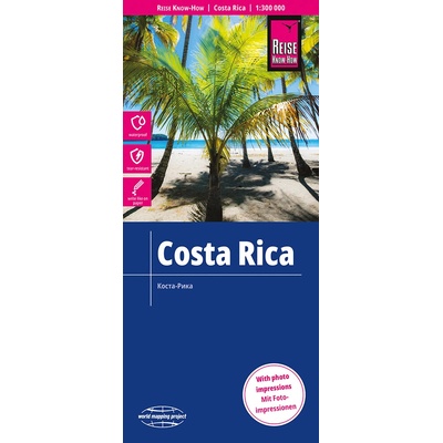 mapa Costa Rica 1:300 t. voděodolná