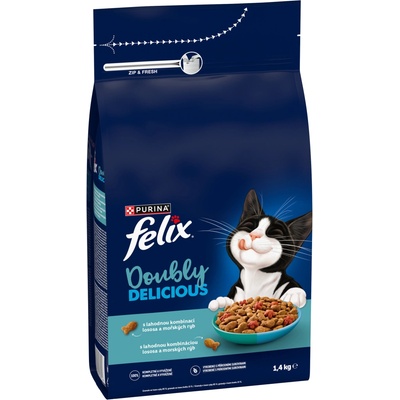 Felix Doubly Delicious losos a morské ryby s červenou řepu 1,4 kg