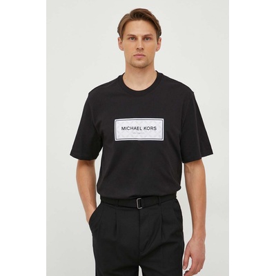 Michael Kors Памучна тениска Michael Kors в черно с апликация (CH351RG1V2)