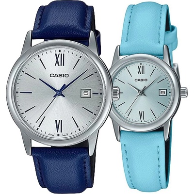 Casio Комплект часовници за двойки Casio MTP-V002L-2B3UDF-LTP-V002L-2B3 (MTP-V002L-2B3UDF-LTP-V002L-2B3)