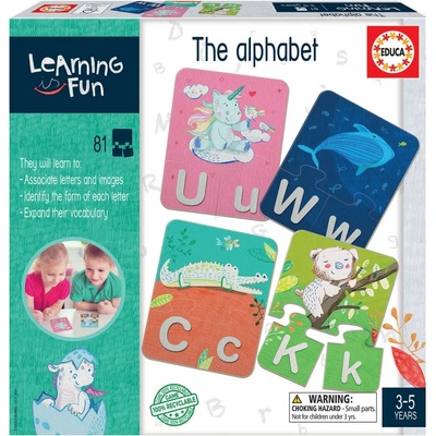 Educa Детски пъзел Educa от 78 части - Азбуката (EDU18838)