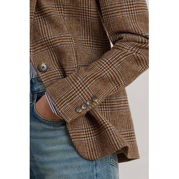 Lauren Ralph Lauren Сако Lauren Ralph Lauren в кафяво с едно копче с изчистен дизайн 200979814 (200979814)