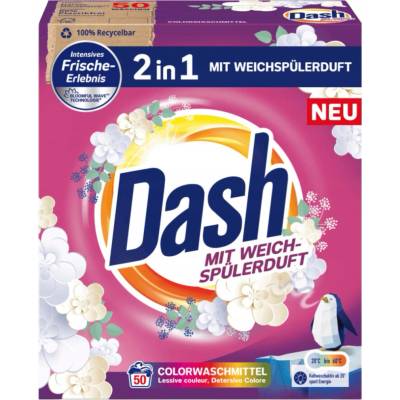 Dash Color prací prášek na barevné prádlo 2v1 3 kg 50 PD