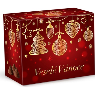 Selllot Vánoční ozdoby Belgické pralinky z mléčné čokolády s čokoládovou náplní 200 g