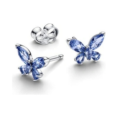 PANDORA Náušnice Modrý motýlek se zirkony PAN294230C01 5700303232065