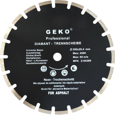 DIAMANTOVÝ KOTOUČ SEGMENTOVÝ 350mm na BETONU a ASFALT