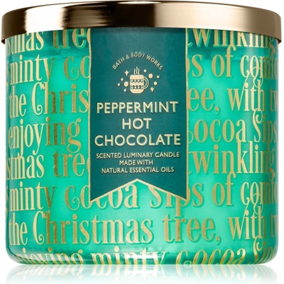 Bath & Body Works Peppermint Hot Chocolate ароматна свещ 411 гр