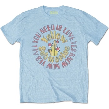 The Beatles Риза Yellow Submarine All You Need Is Love Circle Vintage Unisex Light Blue L (YSTS12MLB03)