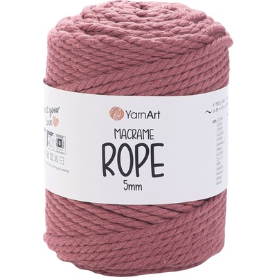YARNART Macrame Rope 5 mm 5 mm 85 m 792 Dusty Rose юта (Macrame Rope 5 mm 792)