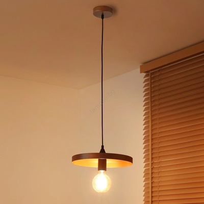 Duolla - Пендант на кабел IRONLINE 1xE27/15W/230V Ø 30 cm меден/черен (DU70576)