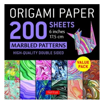 Tuttle Publishing Origami Paper 200 sheets Marbled Patterns 6" (15 cm)
