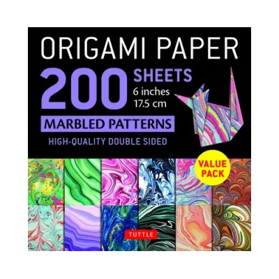 Tuttle Publishing Origami Paper 200 sheets Marbled Patterns 6" (15 cm) | Tuttle Publishing