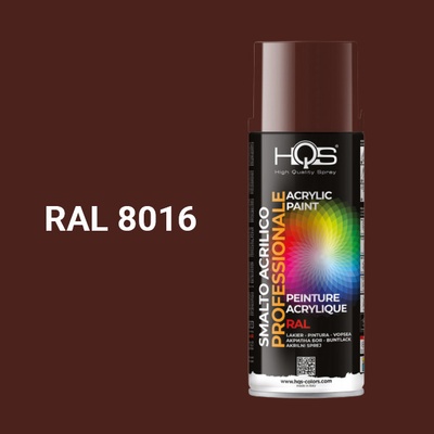 HQS akrylová farba v spreji 400 ml RAL 8016 lesklá