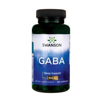 Swanson GABA Kyselina Gama Aminomáselná 500 mg 100 kapslí