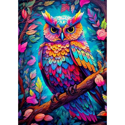 Enjoy - Puzzle Dazzling Owl - 1 000 piese