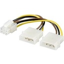 Premiumcord Redukce napájecí 5.25" Molex - 6 pin pro PCI-E grafické karty, kn-9