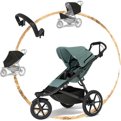 Thule Sport Urban Glide 3 2026 Mid Blue + madlo + pláštěnka + síť proti hmyzu