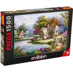 Anatolian Пъзел Anatolian от 1500 части - Къщата с лебедите, Сунг Ким (P4529)