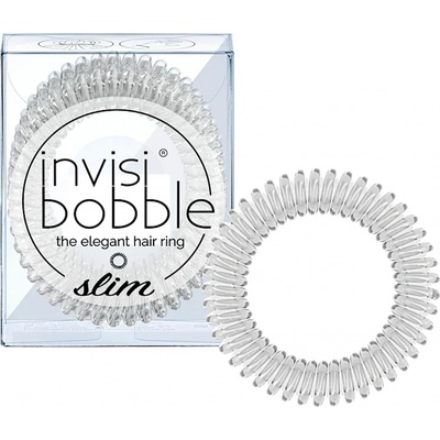 Tenká spirálová gumička do vlasů Invisibobble Slim Crystal Clear - čirá, 3 ks (IB-SL-PC10002-2)