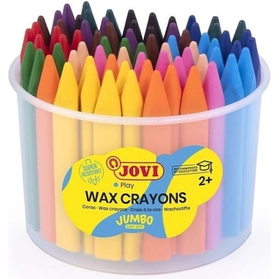 Jovi Jumbo Easy Grip Case Triangular Wax Crayons Восъци Различни цветове 72 бр (973/72)