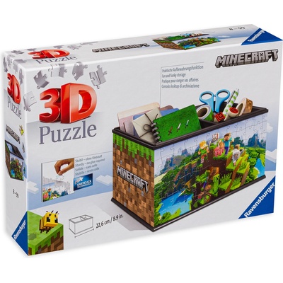 Ravensburger 3D Пъзел Ravensburger от 216 части - Майнкрафт, кутия за съхранение (11286)